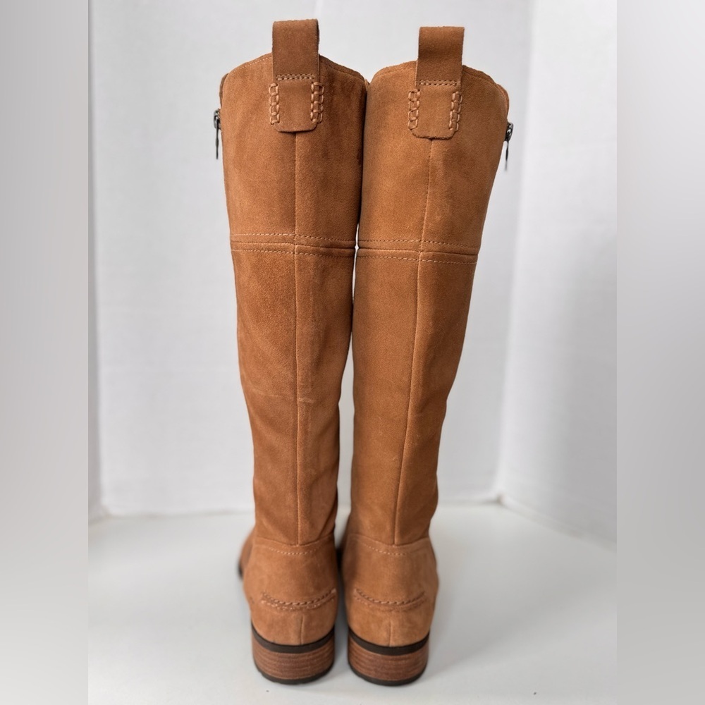 UGG SORENSEN CHESTNUT TALL EQUESTRIAN LEATHER SUEDE BOOTS WOMENS SIZE 9 - Picture 7 of 11